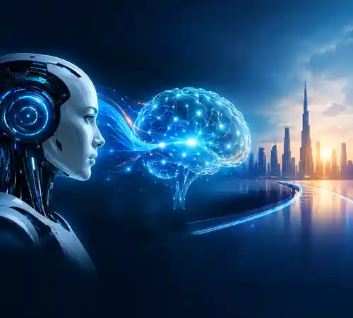 AI robot in the Dubai city